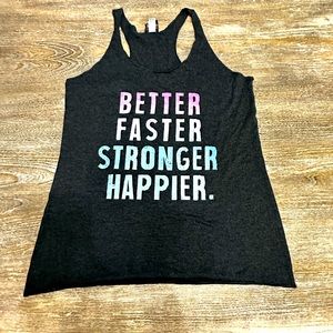 Better, Faster, Stronger….. Tribeland Charcoal Racerback